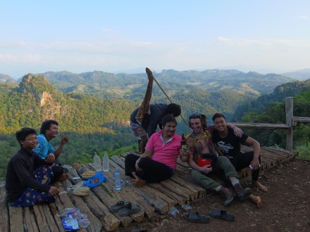 Hanging out with new friends in a 'decent' location!