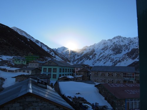 Sunrise over Kyangin Gumba